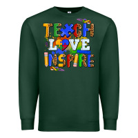 Sports Green teach love inspire Premium Sweatshirt - AdoDesignShop