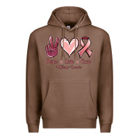 Chestnut Peace Love Cure Uterine Cancer Premium Hoodie - Jasminsmagicworld