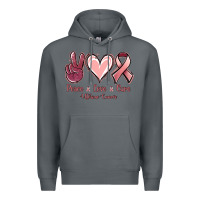 Peace Love Cure Uterine Cancer Premium Hoodie | Teevron