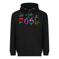 Black life is better İn the pool Heavyweight Hoodie - CowhideDigitalArt