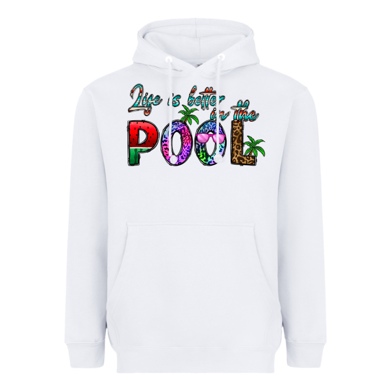 Life Is Better İn The Pool Heavyweight Hoodie by CowhideDigitalArt | Teevron