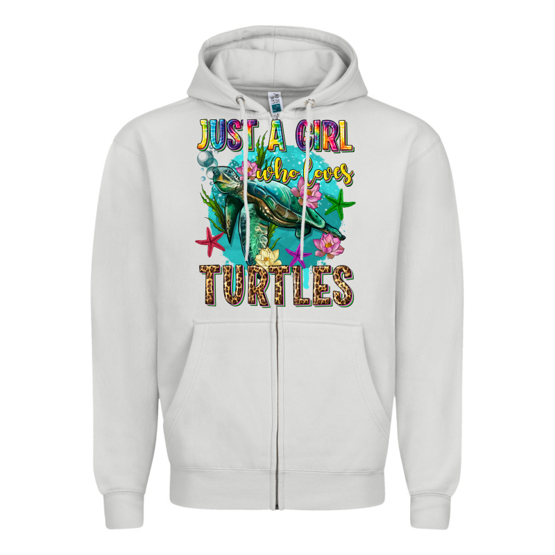 Just A Girl Who Loves Turtles Zipper Hoodie by texasbilliewilder | Teevron