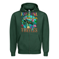 Sports Green just a girl who loves turtles Zipper Hoodie - texasbilliewilder