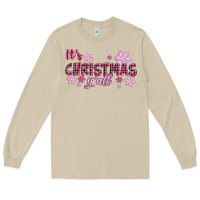 Mushroom It's Christmas Y'all Season Pink Christmas Long Sleeve Tee - RanaPortraitStore