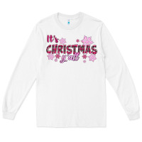 White It's Christmas Y'all Season Pink Christmas Long Sleeve Tee - RanaPortraitStore