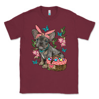 Burgundy easter french bulldog Classic Tee - RanaPortraitStore