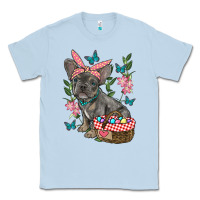 Dusty Blue easter french bulldog Classic Tee - RanaPortraitStore