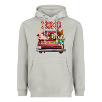 Moon Dust valentine's day truck farm animals cupid xoxo Heavyweight Hoodie - FaDigitalArtStudio