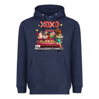 Valentine's Day Truck Farm Animals Cupid Xoxo Heavyweight Hoodie | Teevron