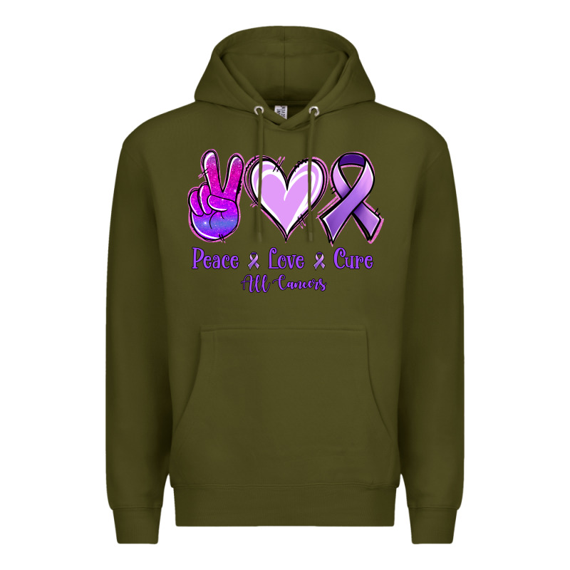 Peace Love Cure All Cancers Premium Hoodie by Jasminsmagicworld | Teevron