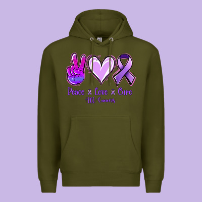 Peace Love Cure All Cancers Premium Hoodie Designed By Jasminsmagicworld