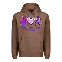 Chestnut Peace Love Cure All Cancers Premium Hoodie - Jasminsmagicworld