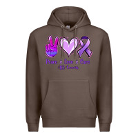 Coffee Peace Love Cure All Cancers Premium Hoodie - Jasminsmagicworld