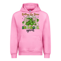 Fuchsia Pink rolling up some shamrock spirit Urban Hoodie - MaliasSmallBusiness