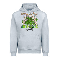 Heather Grey rolling up some shamrock spirit Urban Hoodie - MaliasSmallBusiness