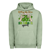 Pigment Oil Green rolling up some shamrock spirit Urban Hoodie - MaliasSmallBusiness