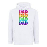 White lgbtq dad Heavyweight Hoodie - HRA Design Shop