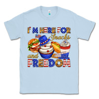 Dusty Blue i m here for snacks and freedom Classic Tee - texasbilliewilder