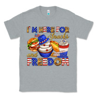 Heather Grey i m here for snacks and freedom Classic Tee - texasbilliewilder