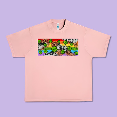 Western St. Patrick's Day Shamrock Rainbow Urban Heavy Tee Designed By Artiststas
