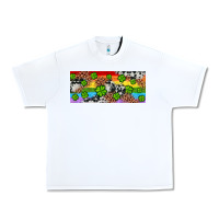 White Western St. Patrick's Day Shamrock Rainbow Urban Heavy Tee - Artiststas
