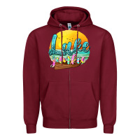 Burgundy lake junkie Zipper Hoodie - texasbilliewilder