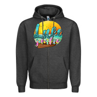 Charcoal Heather lake junkie Zipper Hoodie - texasbilliewilder
