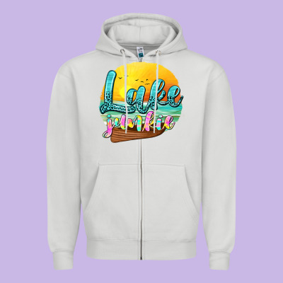 Lake Junkie Zipper Hoodie Designed By Texasbilliewilder