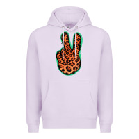 Lilac Orange Leopard Peace Sign Premium Hoodie - Jasminsmagicworld