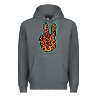 Rock Orange Leopard Peace Sign Premium Hoodie - Jasminsmagicworld