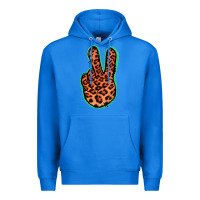 True Royal Orange Leopard Peace Sign Premium Hoodie - Jasminsmagicworld