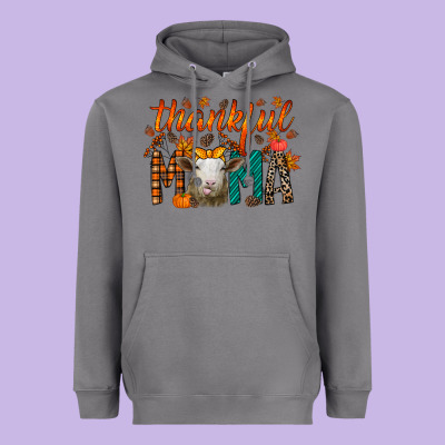Thankful Mama Sheep Heavyweight Hoodie Designed By Racoondesign
