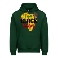 Forest Green i am black history Urban Hoodie - MaliasSmallBusiness
