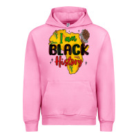 Fuchsia Pink i am black history Urban Hoodie - MaliasSmallBusiness