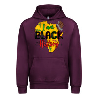 Mauve Wine i am black history Urban Hoodie - MaliasSmallBusiness