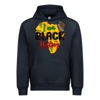 Navy i am black history Urban Hoodie - MaliasSmallBusiness
