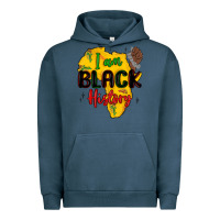 Pigment Midnight Navy i am black history Urban Hoodie - MaliasSmallBusiness
