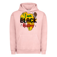 Pigment Salmon i am black history Urban Hoodie - MaliasSmallBusiness