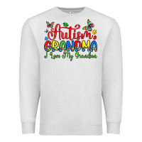 Oatmeal Heather autism grandma i love my grandson Premium Sweatshirt - Artiststas
