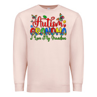Pale Pink autism grandma i love my grandson Premium Sweatshirt - Artiststas