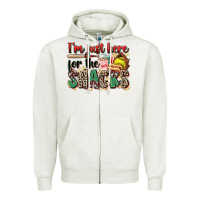 Oatmeal Heather i'm just here for the snacks softball Zipper Hoodie - Zillion Design Studio