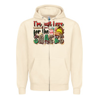 Sandshell i'm just here for the snacks softball Zipper Hoodie - Zillion Design Studio