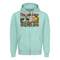 Seafoam i'm just here for the snacks softball Zipper Hoodie - Zillion Design Studio