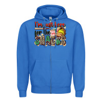 True Royal i'm just here for the snacks softball Zipper Hoodie - Zillion Design Studio