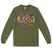 Army Green autism acceptance Long Sleeve Tee - Zillion Design Studio