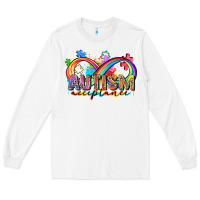 White autism acceptance Long Sleeve Tee - Zillion Design Studio
