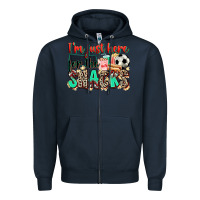 Navy i'm just here for the snacks soccer Zipper Hoodie - Zillion Design Studio