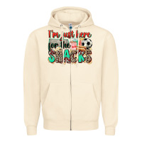 Sandshell i'm just here for the snacks soccer Zipper Hoodie - Zillion Design Studio