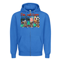 True Royal i'm just here for the snacks soccer Zipper Hoodie - Zillion Design Studio