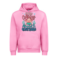 Fuchsia Pink stay curious and axolotl questions Urban Hoodie - MaliasSmallBusiness